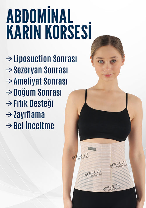 Abdominal Karın Korsesi: Ameliyat Sonrası Medikal Bel Desteği, Göbek Toparlayıcı Zayıflatıcı Etki, Ayarlanabilir Cırtlı Tasarım, Doğum Sonrası Toparlama ve Bel Fıtığı İçin Ortopedik Korse