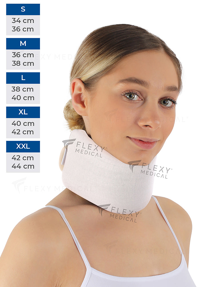 Flexy Medical Ortopedik Sünger Boyunluk - Boyun Fıtığı, Boyun Düzleşmesi ve Boyun Tutulması İçin Destekleyici Yumuşak Boyunluk - Boyun Ağrısı Giderici Sabitleyici Medikal Boyun Aparatı