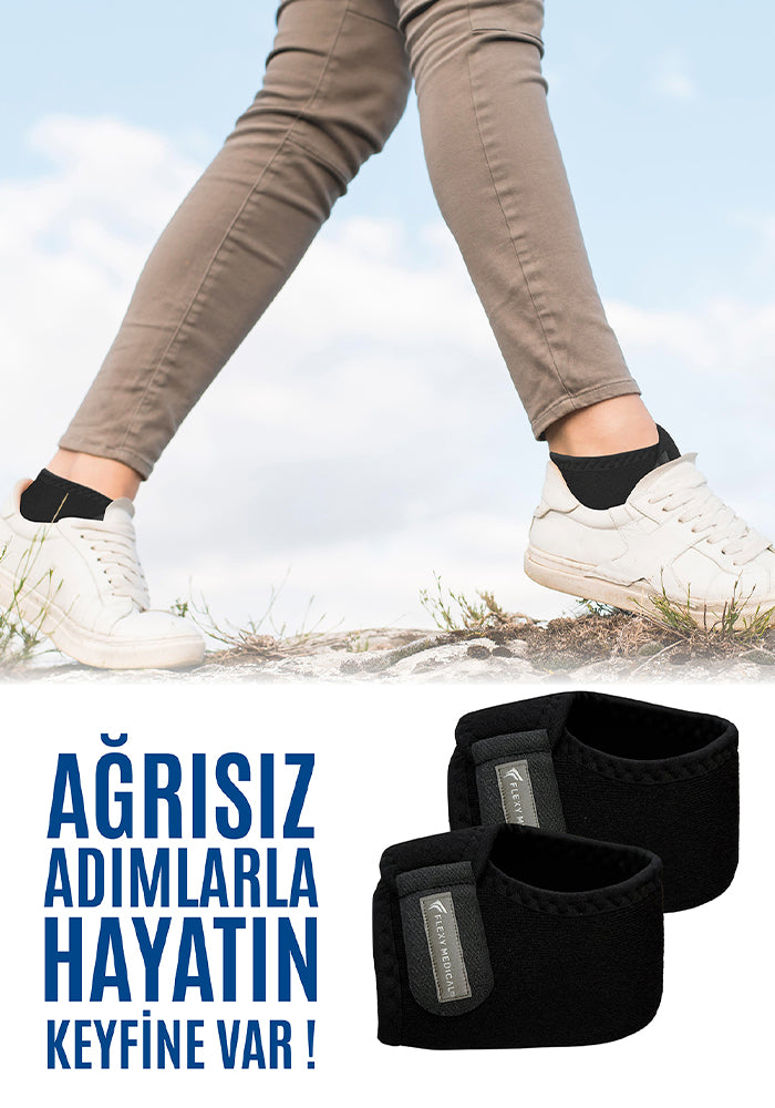 FlexyStep™ Ortopedik Silikon Kumaş Topuk Çorabı (2 Adet) - Topuk Dikeni Tabanlık, Ayak Nasır ve Çatlak Giderici Koruyucu, Ağrı Kesici Topuk Nemlendirici Jel Çorap
