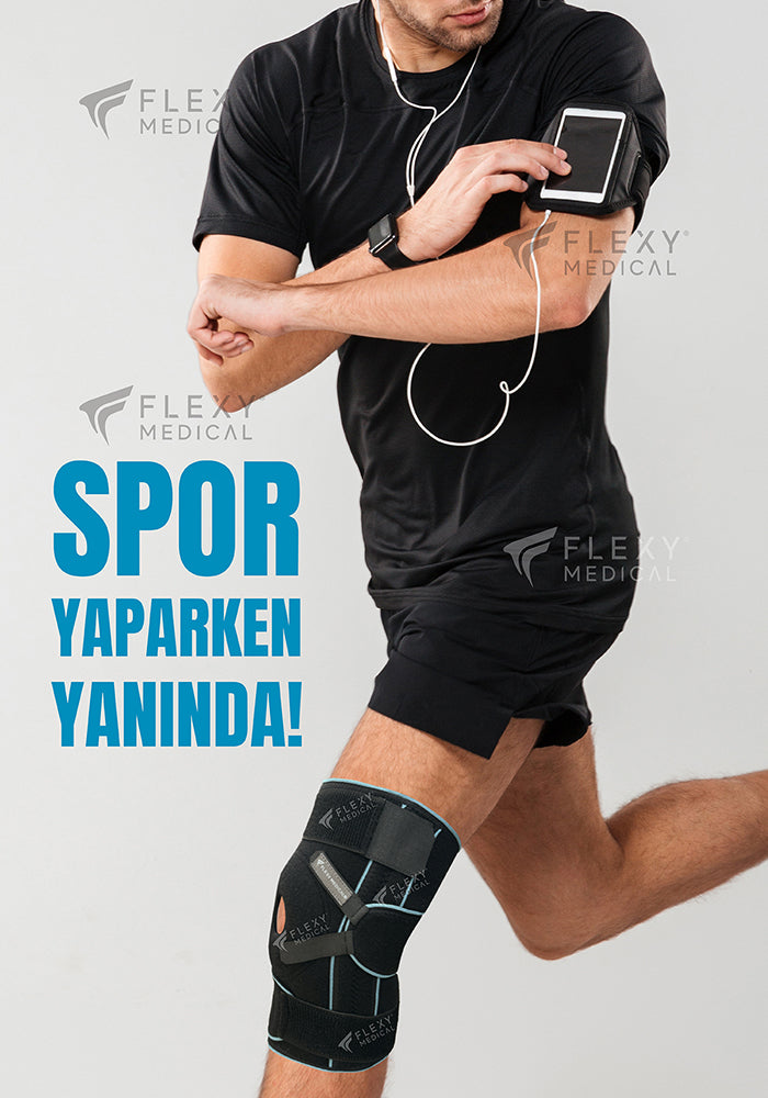 FlexyActive™ Diz Ağrısı için Mavi Silikon Patella Ligament Destekli Ayarlanabilir Dizlik, Menisküs Yırtığı, Artrit, Diz Ağrısı, Eklem Ağrısı, Bağ Yırtılması, Kas ve Eklem Koruması Sağlar