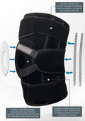 FlexyActive™ Diz Ağrısı için Silikon Patella Ligament Destekli Ayarlanabilir Dizlik, Menisküs Yırtığı, Artrit, Diz Ağrısı, Eklem Ağrısı, Bağ Yırtılması, Kas ve Eklem Koruması Sağlar
