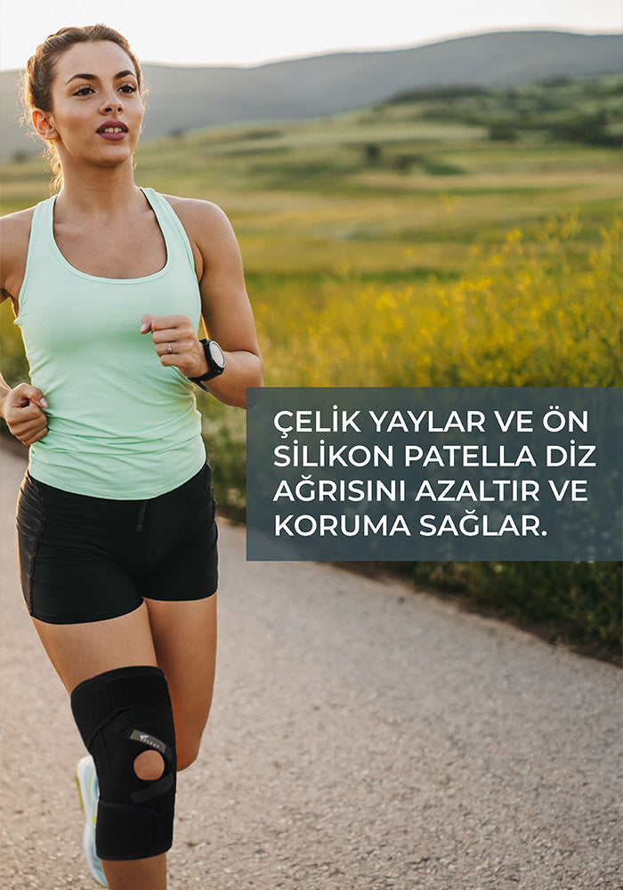 FlexyActive™ Diz Ağrısı için Silikon Patella Ligament Destekli Ayarlanabilir Dizlik, Menisküs Yırtığı, Artrit, Diz Ağrısı, Eklem Ağrısı, Bağ Yırtılması, Kas ve Eklem Koruması Sağlar