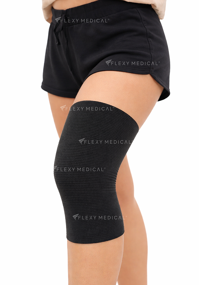 FlexyTherm™ Termal Siyah Yün Dizlik Sıcak Tutan Diz Koruyucu Esnek Kaymaz Diz Destekleyici Günlük Kullanım Soğuk Hava İçin Konforlu Unisex Diz Bandı Romatizma Ağrı Destek Dizliği İçlik Kullanımına Uygun