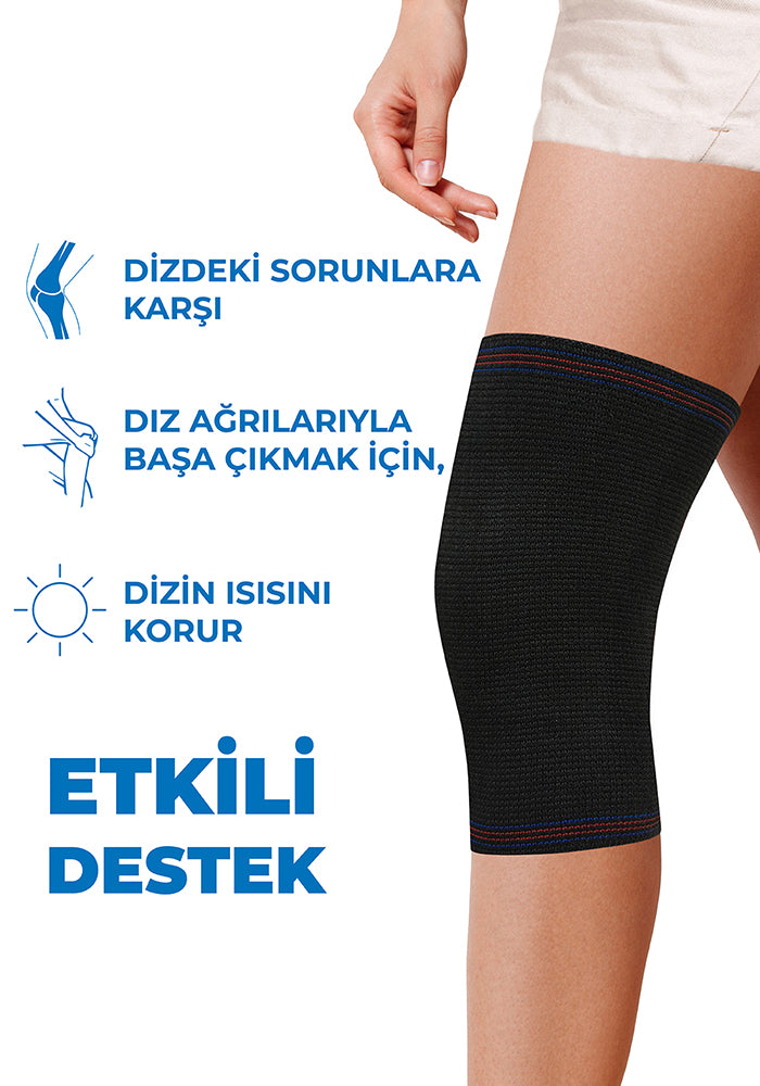 FlexyTherm™ Termal Siyah Yün Dizlik Sıcak Tutan Diz Koruyucu Esnek Kaymaz Diz Destekleyici Günlük Kullanım Soğuk Hava İçin Konforlu Unisex Diz Bandı Romatizma Ağrı Destek Dizliği İçlik Kullanımına Uygun