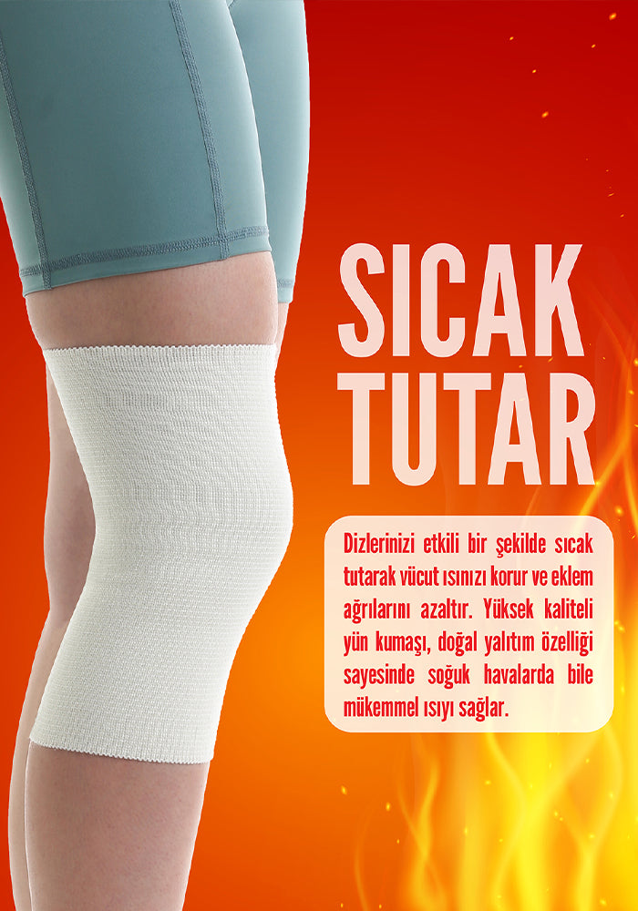 FlexyTherm™ Termal Yün Dizlik Sıcak Tutan Diz Koruyucu Esnek Kaymaz Diz Destekleyici Günlük Kullanım Soğuk Hava İçin Konforlu Unisex Diz Bandı Romatizma Ağrı Destek Dizliği İçlik Kullanımına Uygun