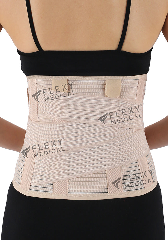 Flexy Medical Çelik Balenli Lumbostad Korse 26cm - Ortopedik Bel Fıtığı Korsesi Medikal Bel Destek Kemeri Ameliyat Sonrası Koruyucu Bel Ağrısı Giderici Esnek Ayarlanabilir Bel Korsesi